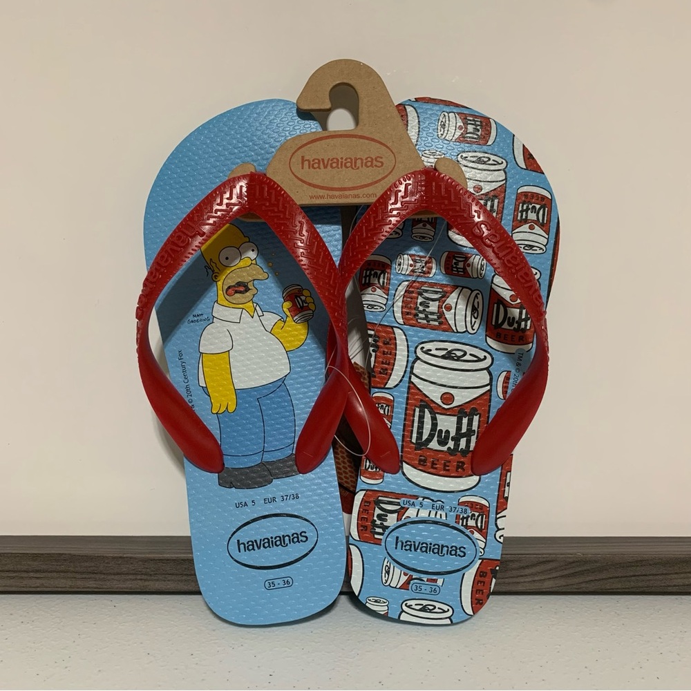 Havaianas The Simpsons Flip Flop Sandals-Size 5 NWT
